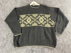 Crossings Sweater Mens Small Gray Vintage Oversized Pullover Loose N137